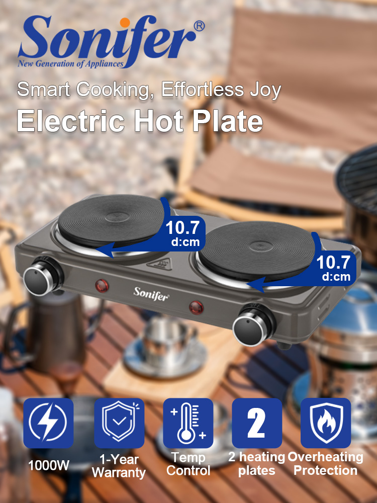 Hot Pot Portable Dual - Fornello Elettrico a Doppio Bruciatore Sonifer