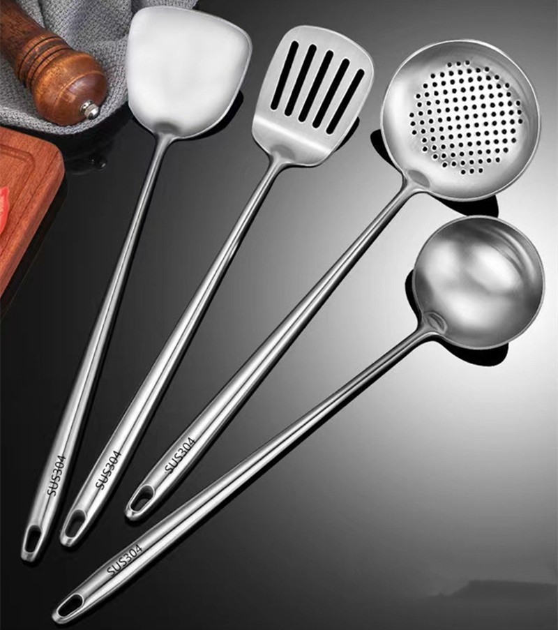 Home Cooking Utensil Set - Set di Spatole Antiscottatura in Acciaio