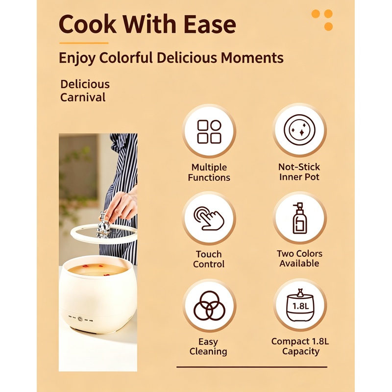 Mini Fornello Elettrico da 1,8 - Hot Pot Portable Dual recensione e prezzo