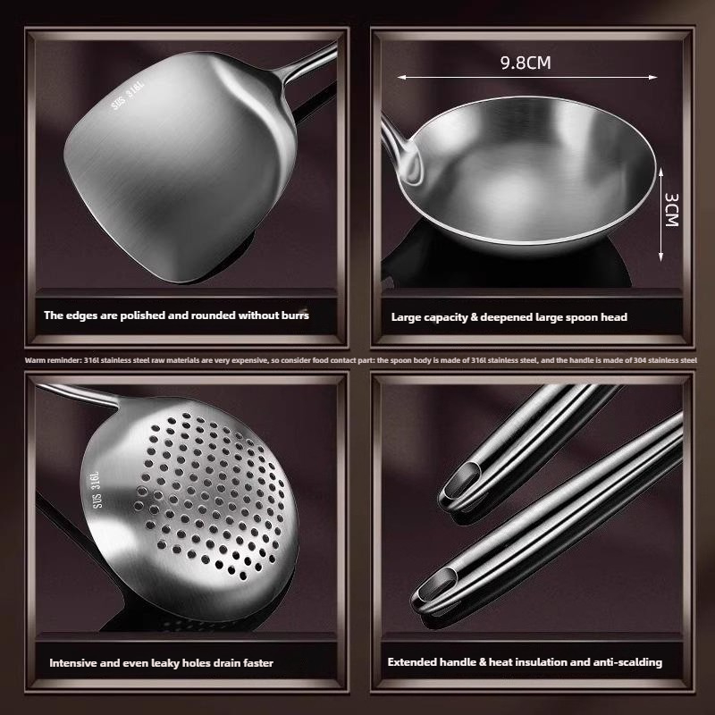Spatola per wok in acciaio ino - Home Cooking Utensil Set recensione e prezzo